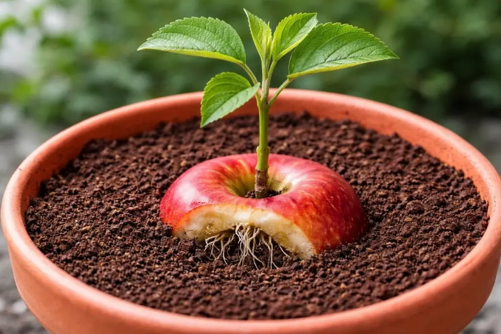 El secreto de los jardineros: haz crecer un árbol de manzana de verdad con una sola fruta en casa