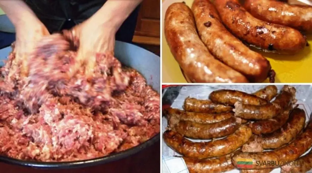 La mejor receta casera de salchicha jugosa y aromática con dos tipos de carne