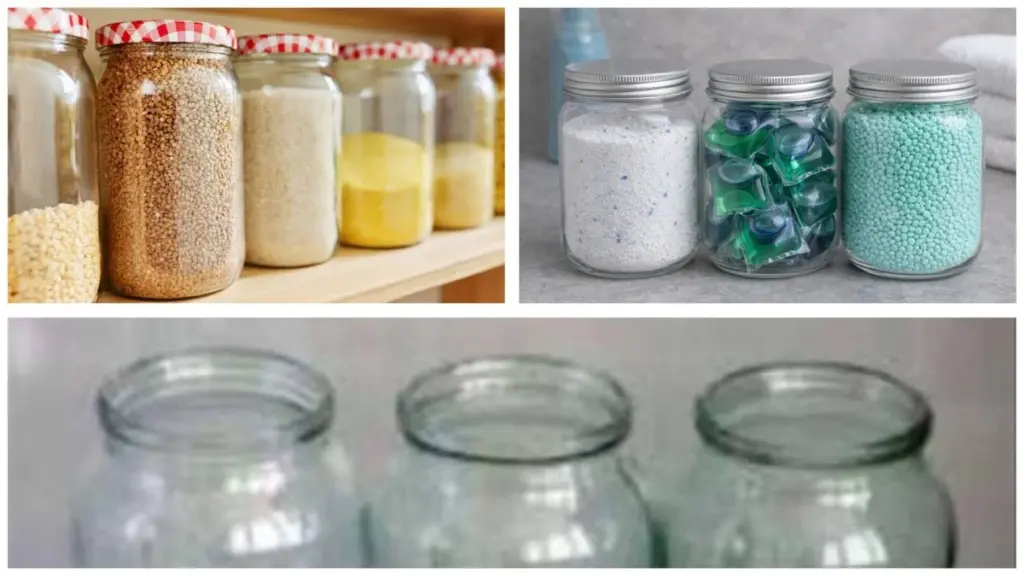 4 maneras ingeniosas de transformar tarros de cristal en organizadores chic para tu cocina