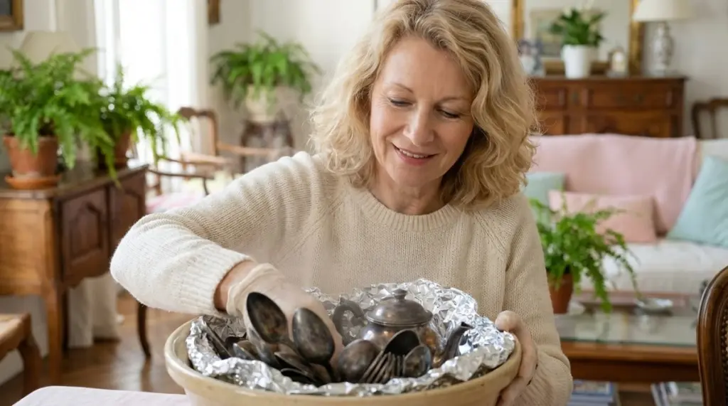 Adiós plata opaca: el fascinante truco de cocina que devuelve el brillo en 5 minutos