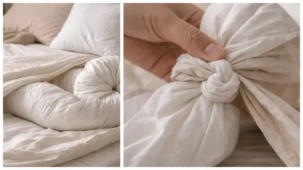 Cómo evitar que el edredón se mueva dentro de la funda: mi truco de los 4 nudos