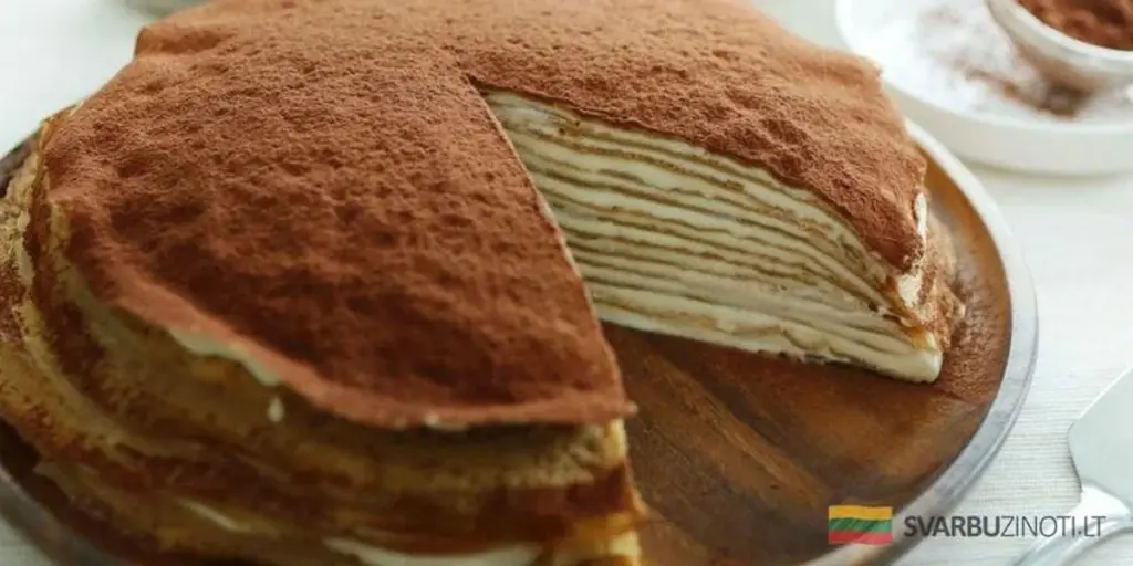 El pastel de crepas que sabe a Tiramisú, pero es mucho más fácil de hacer
