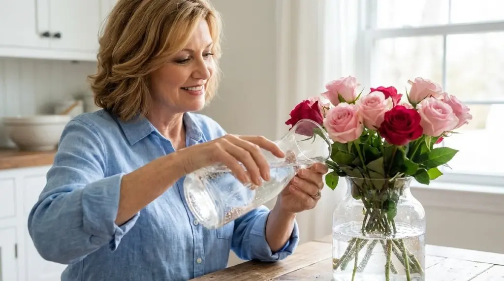 El secreto de la abuela para que las rosas duren 7 días más: un truco de menos de 1 euro