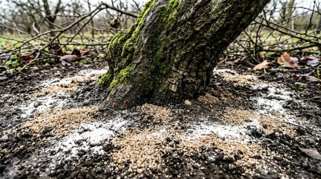 El secreto de los abuelos para un manzano sin musgo: arena y un alga marina