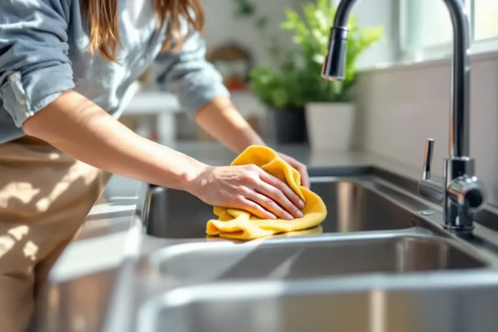 El truco casero para devolverle el brillo a tu fregadero de acero inoxidable en minutos