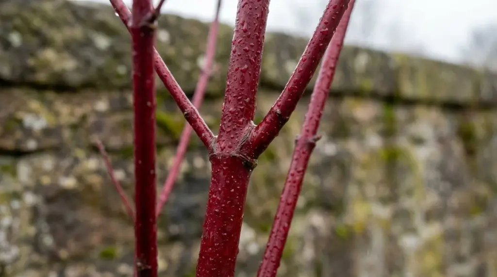 El truco de febrero para revelar la corteza de fuego de los cornejos