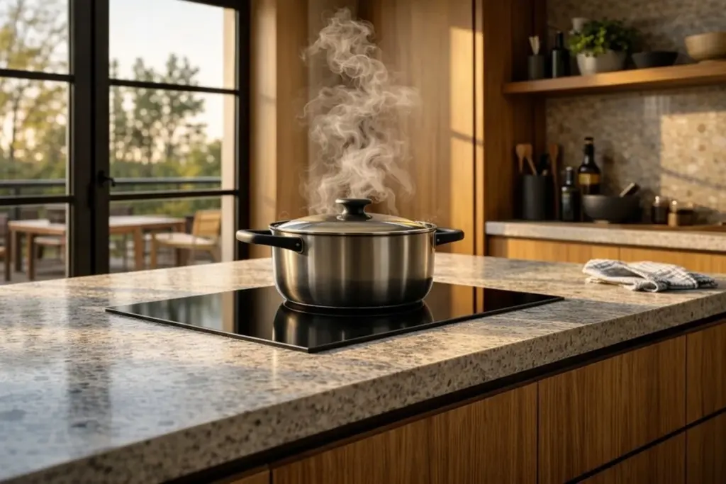 Encimera limpia y sin cables: por qué la inducción invisible arrasa en 2026