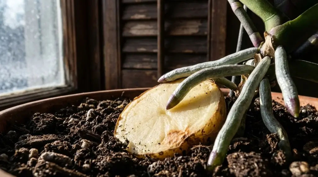 La papa: El truco secreto de las abuelas para orquídeas que florecen tras el invierno