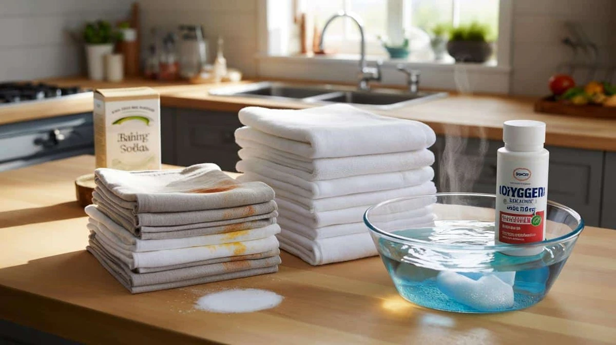 Las abuelas japonesas usaban especias para emblanquecer: solo 3 cucharadas para que las toallas de cocina queden como nuevas - image 1