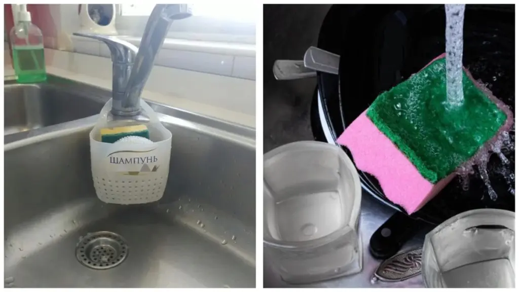 No tires tus botellas de champú vacías: el truco genial para tener la esponja de la cocina siempre seca y limpia