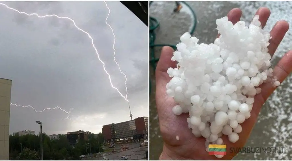 Pedazos de hielo caídos en pleno verano: la imagen viral desde Lituania