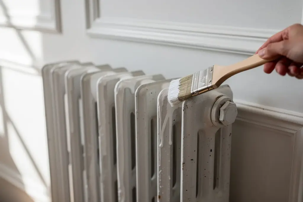 Pinta tus radiadores de fundición sobre la pared: El truco que te ahorra esfuerzo y problemas