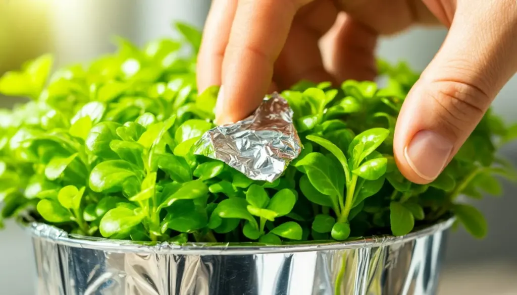 Por qué los jardineros expertos ponen papel de aluminio en las macetas