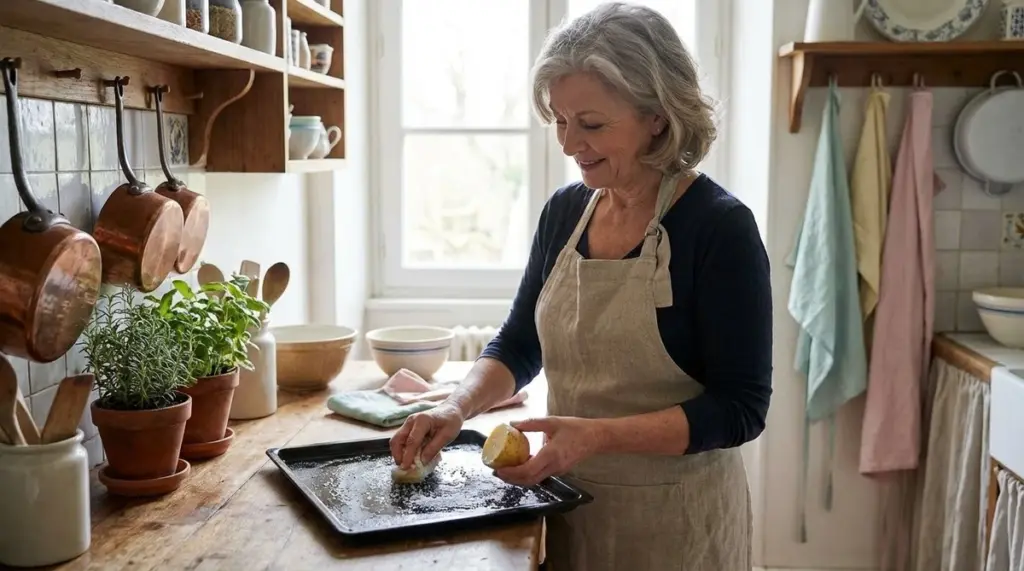 Restaurar tu placa de cocina negra: el truco infalible con patata y sal