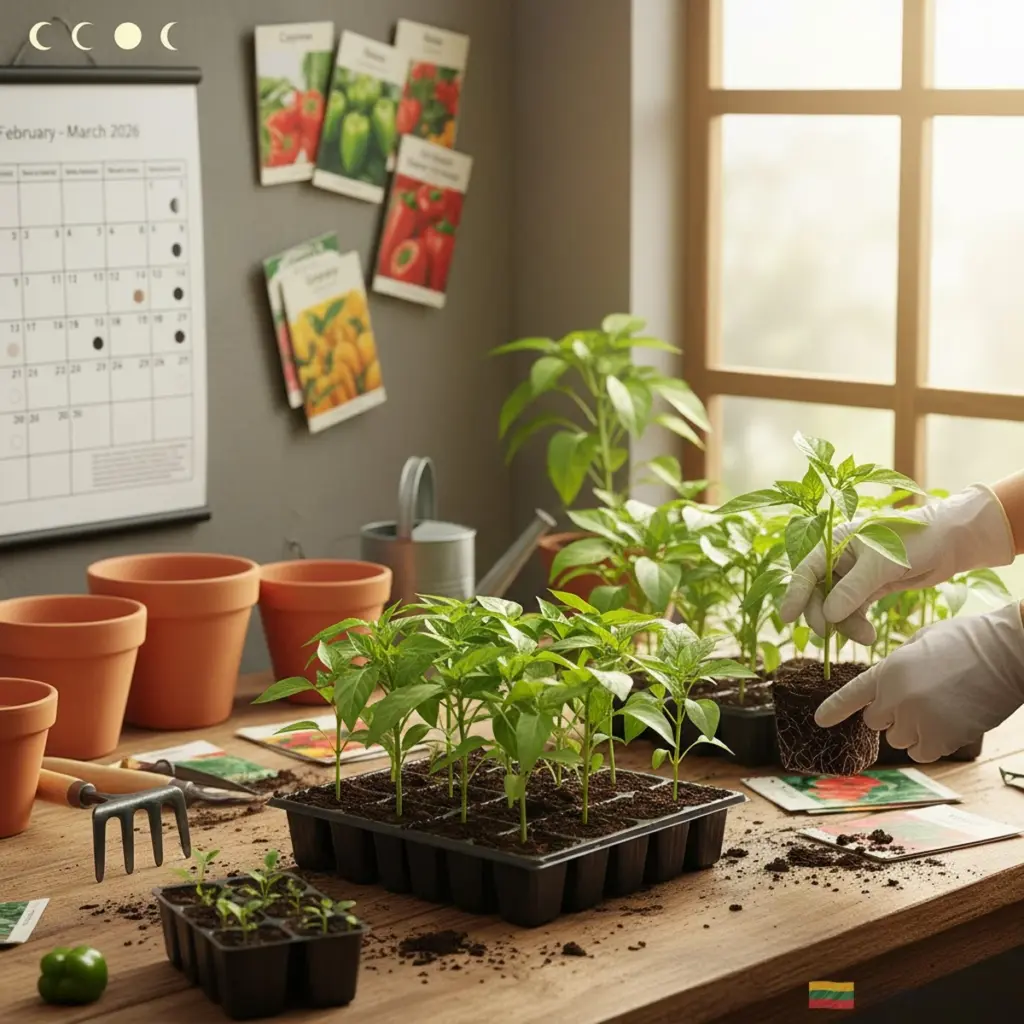 Siembra de Pimientos 2026: Los Momentos Clave Lunares para un Cultivo Excepcional