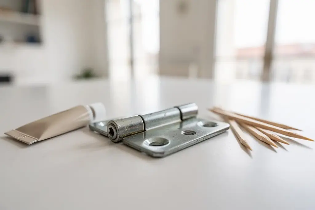 Tu puerta se cierra sola: la solución profesional con pegamento y palillos que alinea las bisagras para siempre