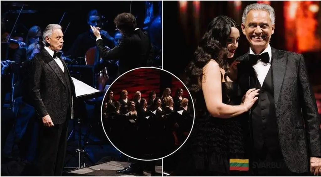 Andrea Bocelli cautivó a Vilnius: 120 músicos y la magia de su voz en la Žalgirio Arena