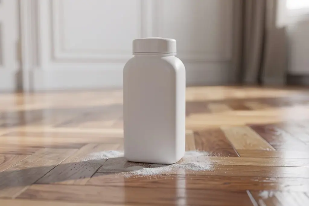 El polvo de bebé que tienes en tu baño silenciará tu piso de madera en segundos