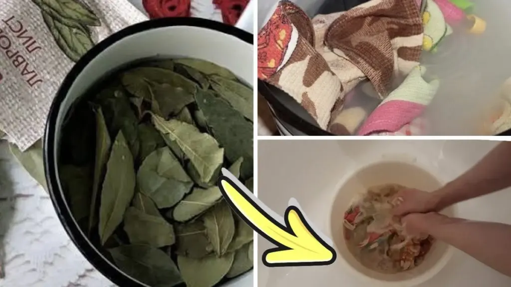 El truco de los 8 laureles y la soda para unos paños de cocina sin olores