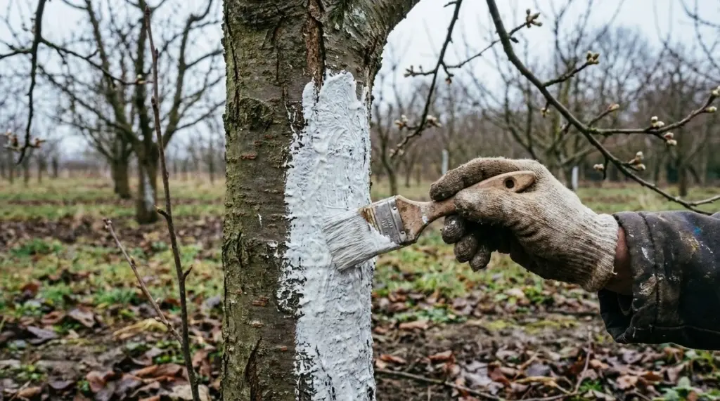 Por qué los árboles frutales se pintan de blanco en primavera: el secreto de una cosecha abundante