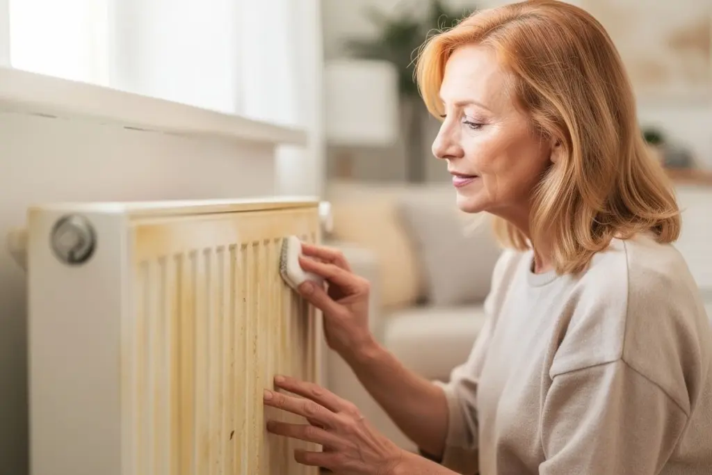 Retira el tono amarillento de tus radiadores pintados con un truco de limpieza casero