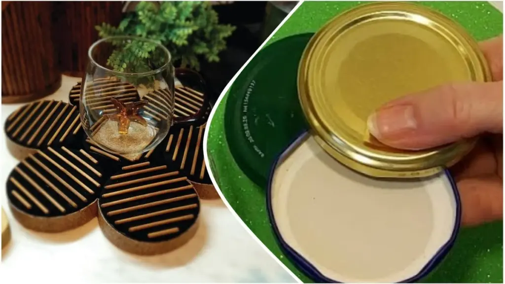 Reutiliza tapas de frascos: crea un salvamanteles útil y elegante