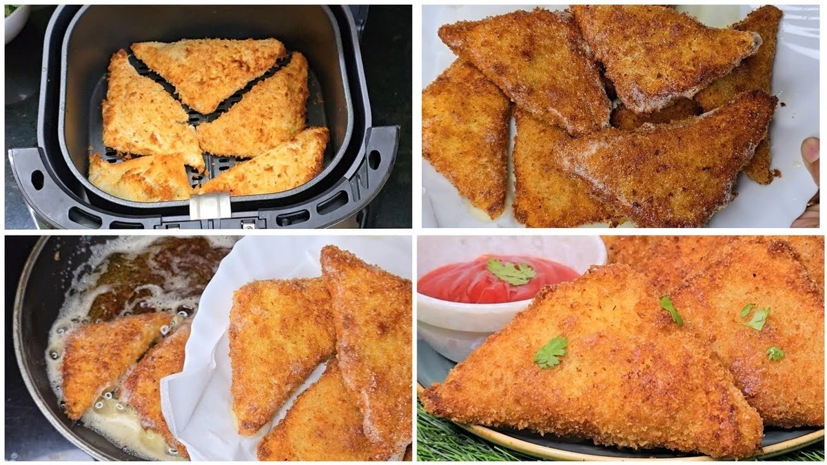 Trikampėliai iš pitos su vištiena ir sūriu: greitas ir sultingas receptas jūsų aerogriliui - image 1